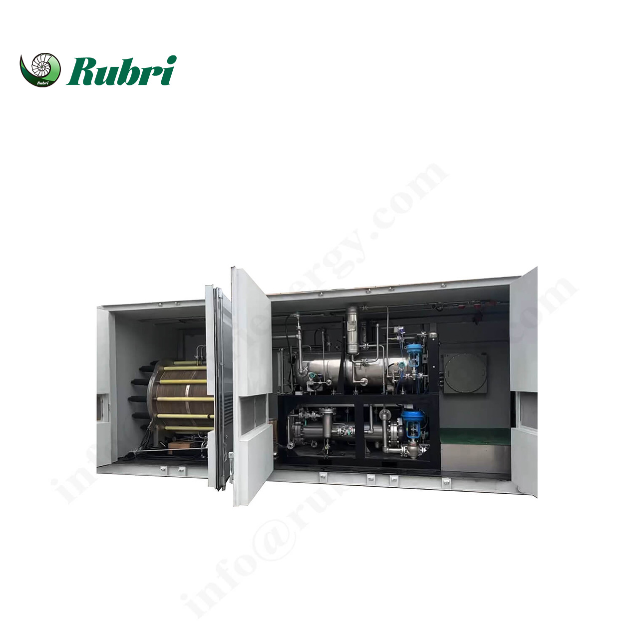 Equipo electrolizador alcalino de gas hidrógeno industrial de 1000 Nm³/h y 5000 kW