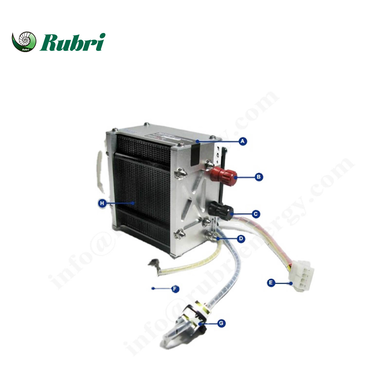 Generador de energía de pila de combustible de hidrógeno refrigerado por aire de 1000 W