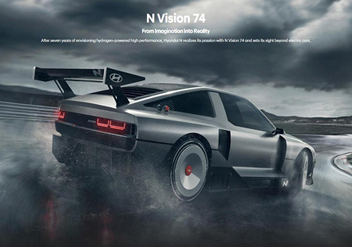 Se espera que el superdeportivo de hidrógeno Hyundai N74 debute en 2026.