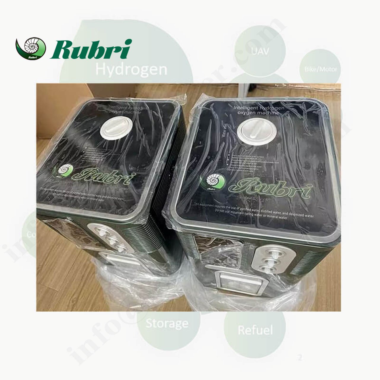 Compresores de aire y generadores de hidrógeno-oxígeno.