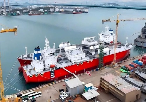 WinGD entrega a Exmar el primer buque oceánico del mundo propulsado por amoníaco.